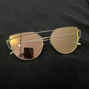 Rose Gold Cat Eye Sunglasses